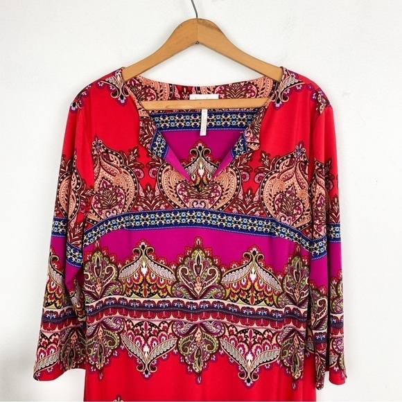 Laundry by Shelli Segal Long Sleeve Stretch Dress Sz 12 - Picture 3 of 7